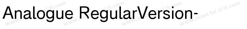 Analogue RegularVersion字体转换